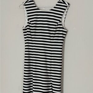 Vince Camuto Black & White Horizon Stripe Dress Classic Women Size 2